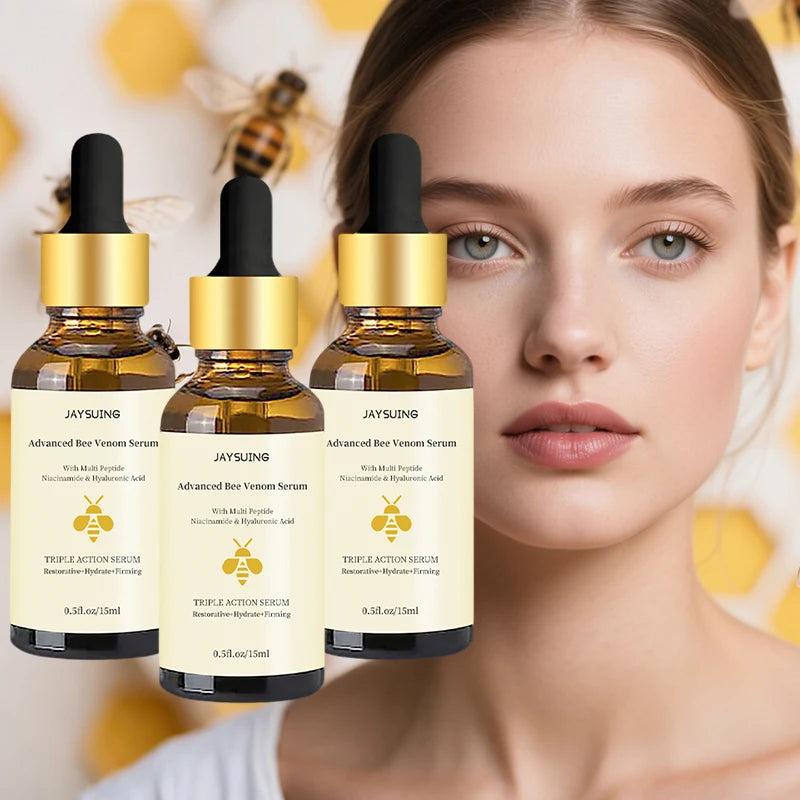 1/2/3bottles Bee Venom Serum Lightens Fine Lines Damaged Skin Facial Repair Dullness Moisturizing Firming Nourishing Facial Skin