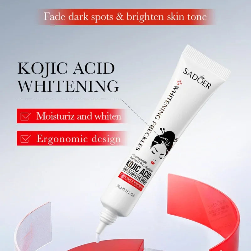SADOER Kojic Acid Skin Care Sets Moisturizing Freckle Removing Face Cream Anti Dark Circles Eye Cream Travel Size Skin Care