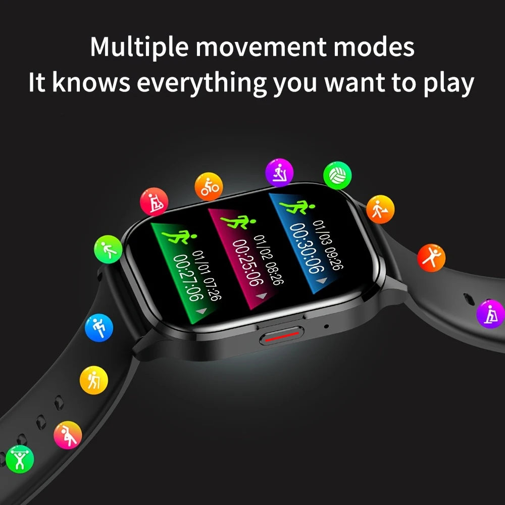 SENBONO AIR3 2024 New AMOLED Men Smart Watch Bluetooth Call 24H Health Tracker NFC Sport Smartwatch Men Women for IOS Android