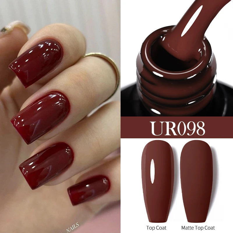 UR SUGAR 7.5ml Nude Glitter Color Nail Gel Polish Semi-permanent Varnish Soak Off Nail Art Base Top Coat UV LED Gel Manicure