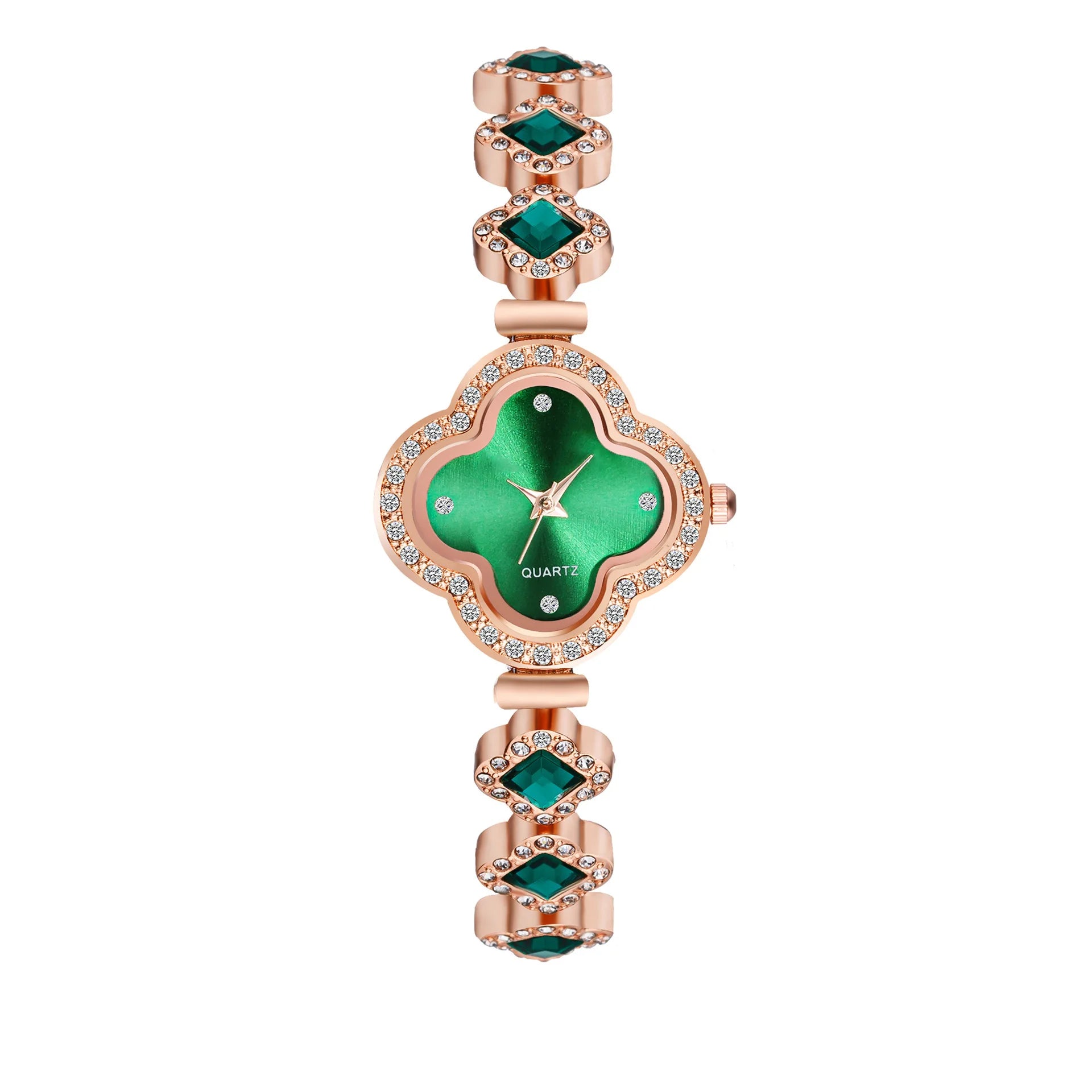 Best-selling fashionable four-leaf clover bracelet quartz watch, casual and versatile ladies' watch