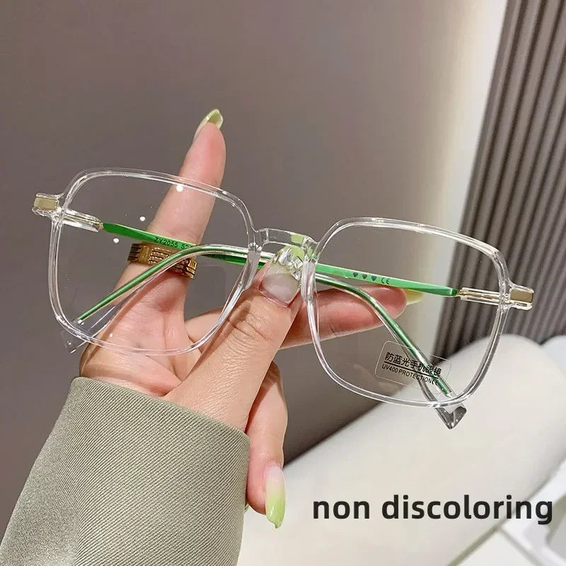 New Style Photochromic Myopia Glasses Men Women Color Changing Eyeglasses Anti UV Sunglasses Luxury Short-sighted Eyewear 0~-6.0