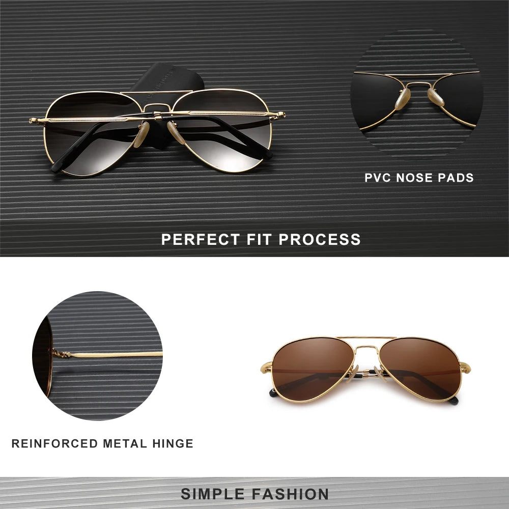 KINGSEVEN Pilot Alloy Sunglasses Polarization UV400 Anti-reflection Full Frame Parsnip Glasses Women Retro Luxury Eyewear