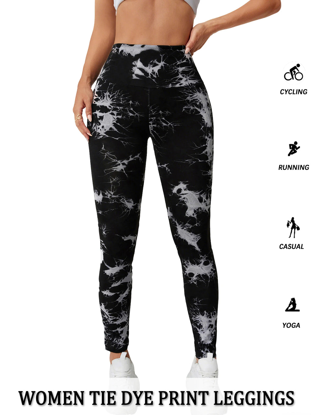 Super Soft High Waisted Tie Dye Leggings for Women Yoga Running Gym No See Through Workout Athletic Tights Push Up Gym Fitness