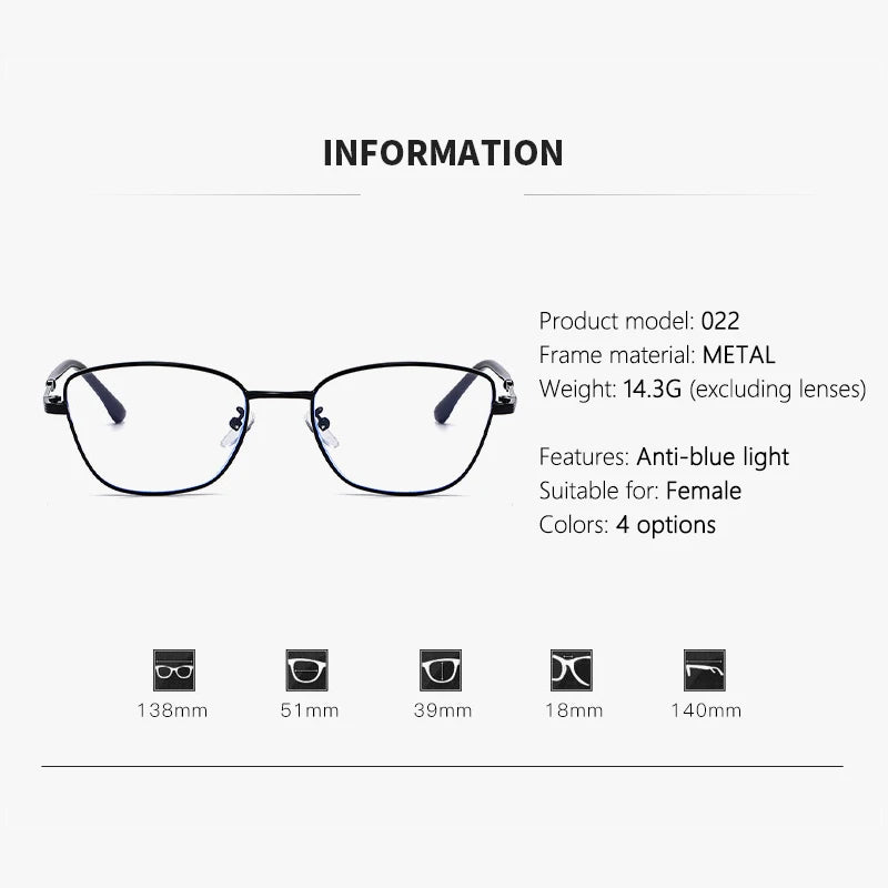 Color-changing Anti-blue Light Myopia Glasses With Advanced Cat-eye Style And Fashionable Design. 022