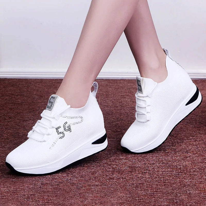 Shoes New Women Sneakers Breathable Shoes Ladies Outdoor Platform Sneakers Trainers Chunky Sneakers Vulcanize Shoes Woman Mujer