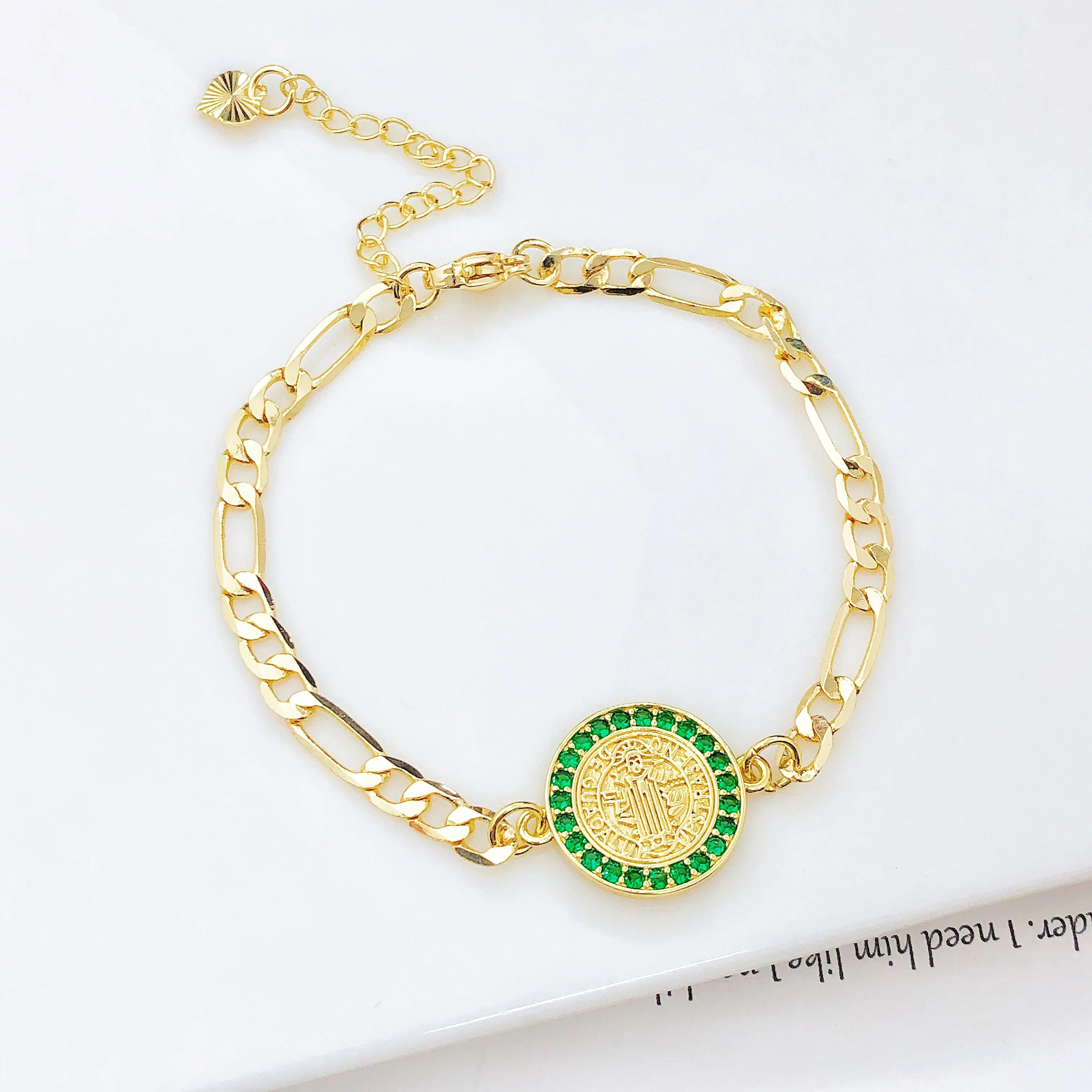 Fashion Men Women Religious Figure Adjustable Bracelet High-Quality Party Gold-Plated Zircon Jewelry for Daily Wear