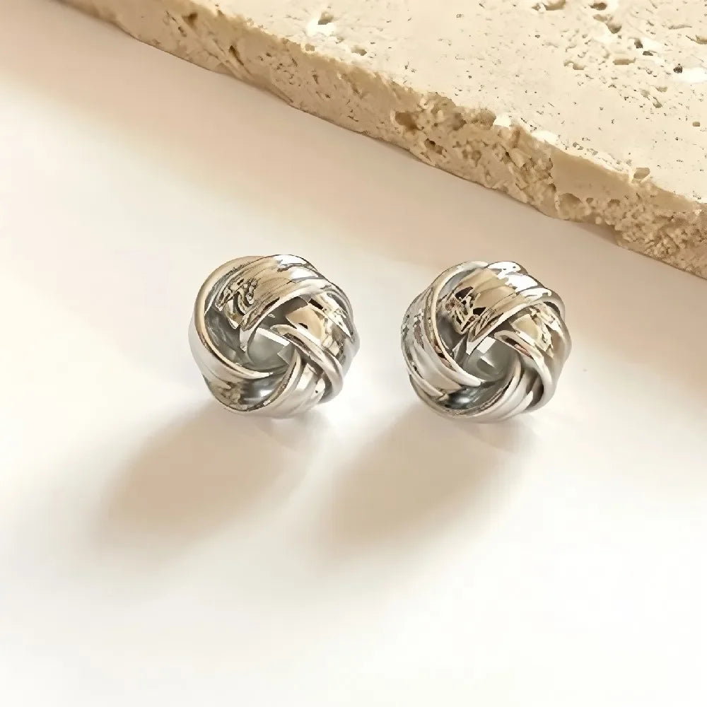 SUMENG Women's Small Metal Stud Earrings in Gold Color with Touch of Style and Elegance, Tiny Yet Unusual Fashion Jewelry