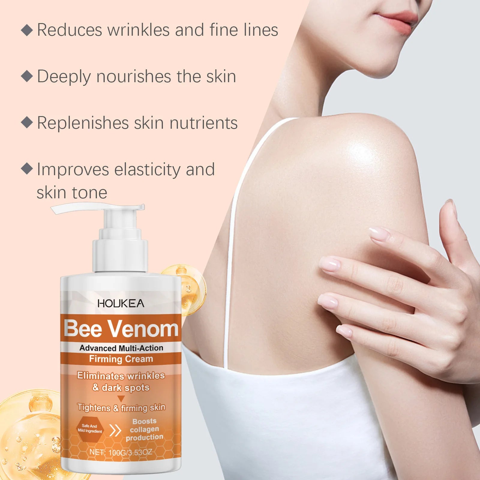 Firming Skin Tightening Cream Body Wrinkle-Reducing Lifting Moisturizing Improve Sagging Anti Dryness Bee Venom Lotion Skin Care