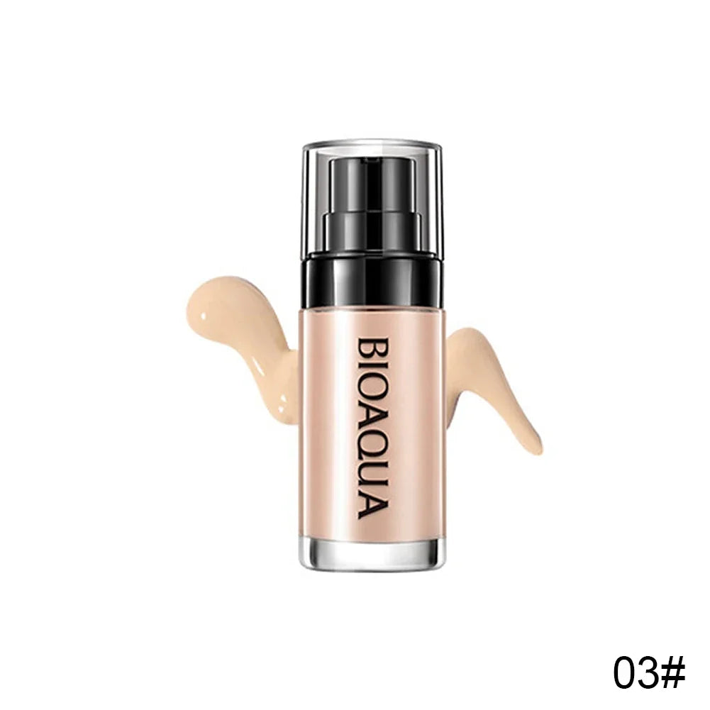 BIOAQUA Face Base Liquid Foundation Makeup Concealer Waterproof Brighten Whitening Long Lasting BB Cream Cosmetics
