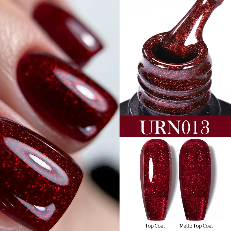 UR SUGAR 7.5ml Nude Glitter Color Nail Gel Polish Semi-permanent Varnish Soak Off Nail Art Base Top Coat UV LED Gel Manicure