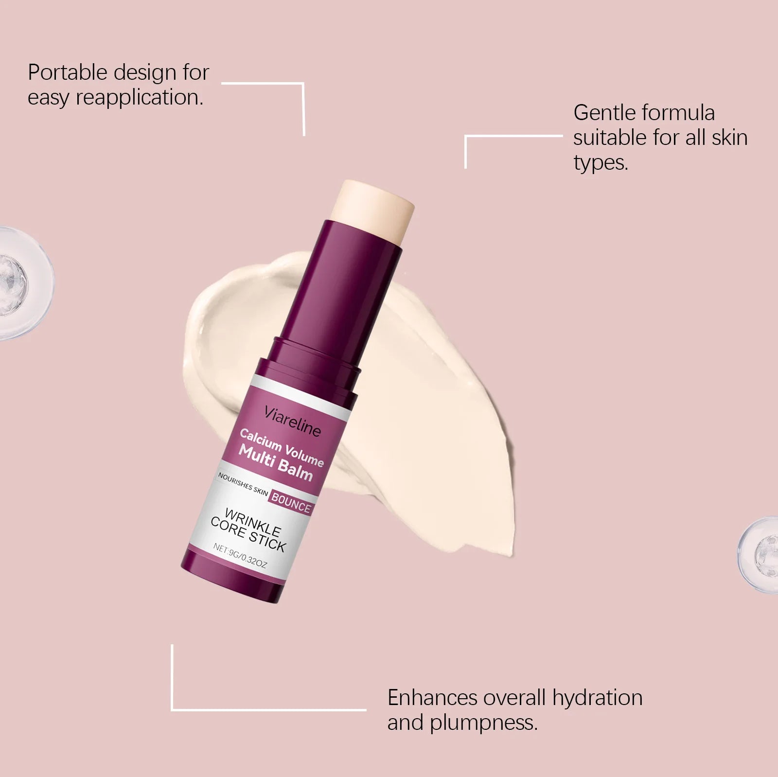 Multi-function Facial Moisturizing Stick Shrink Pores Lightening Firming Soften Anti-Wrinkle Cream Lip Balm Skin Care Cosmetics