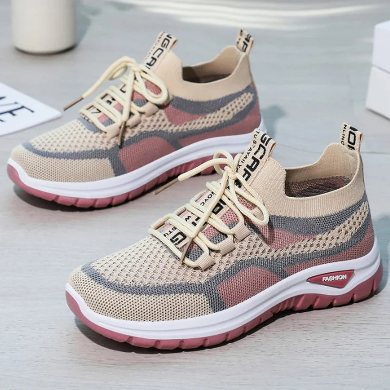 Women Sneakers 2025 New Spring Autumn Brand Luxury Vulcanize Shoes Casual Footwear Zapatillas Mujer Light Flat Breathable Shoes