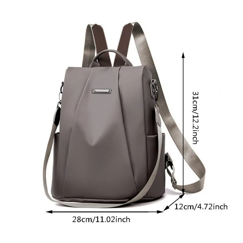 Casual Oxford Backpack Women Black Waterproof Nylon School Bags For Teenage Girls High Quality Fashion Travel Tote Packbag