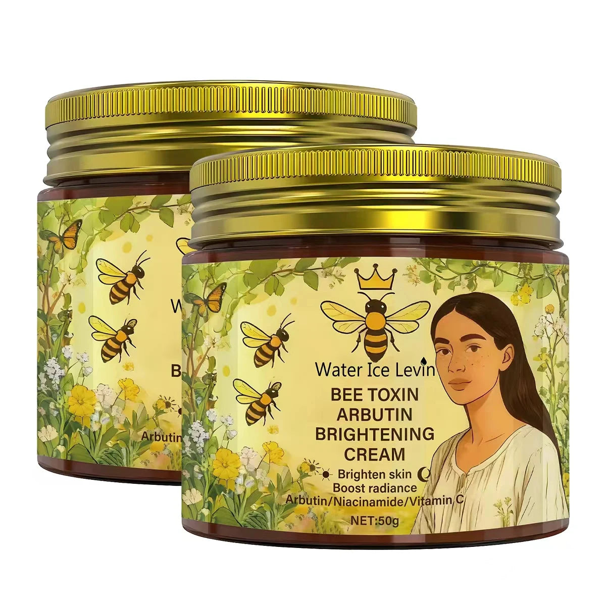 Bee Toxin & Arbutin Brightening Cream | Retinol & Hyaluronic Acid Moisturizer for Soft, Glowing Skin