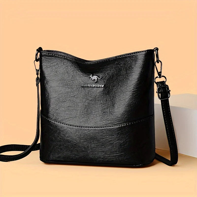 Spacious Chic Crossbody Bag for Women - Soft Faux Leather Shoulder Purse with Adjustable Strap, Zip Closure, Multiple Pockets.