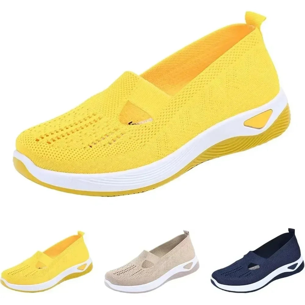 New Middle aged and Elderly Women's Shoes Spring Casual Shoes Mom Shoes Soft soled Breathable Sports Shoes 2025 Women's