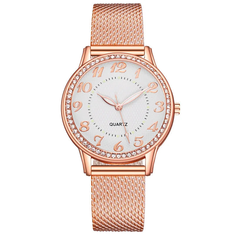 Luminous Watch Silver Gold Women Quartz Watches Simple Glowing Timepiece Ladies Gifts For Girls