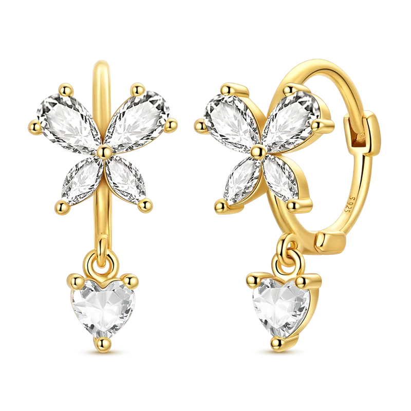 Ladies' Gold Earrings 925 Pure Silver Tree of Life Earrings, Birthday, Wedding, Engagement Party Fashion Jewelry Gifts 2025 New