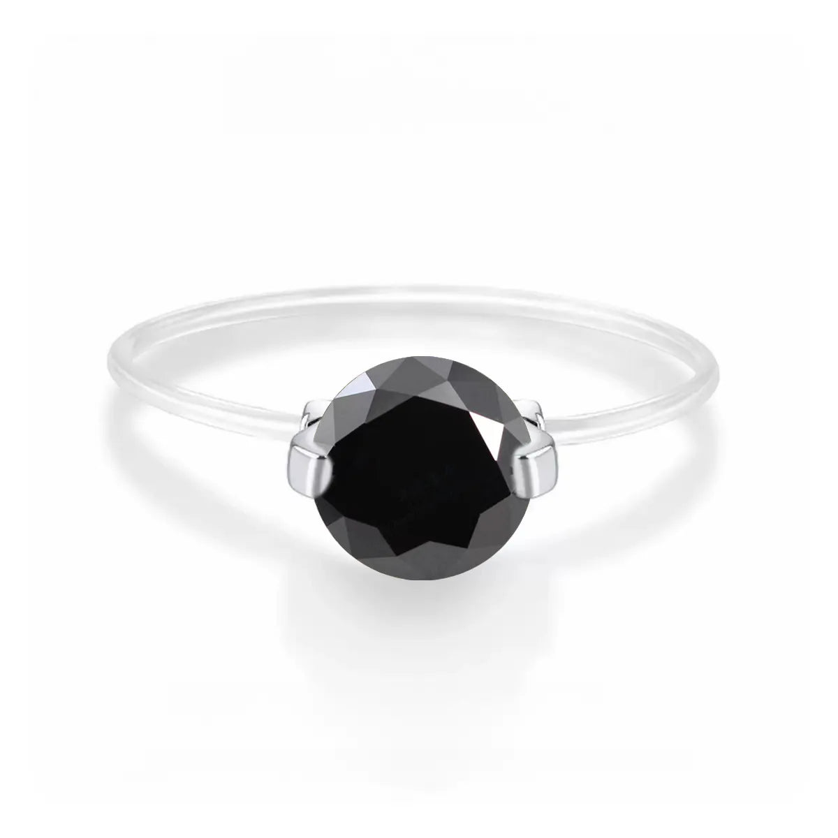 MUXIFC Transparent Fishing Line Moissanite Engagement Ring for Women S925 Silver GRA Pink Blue Diamond Ring Wedding Band Jewelry