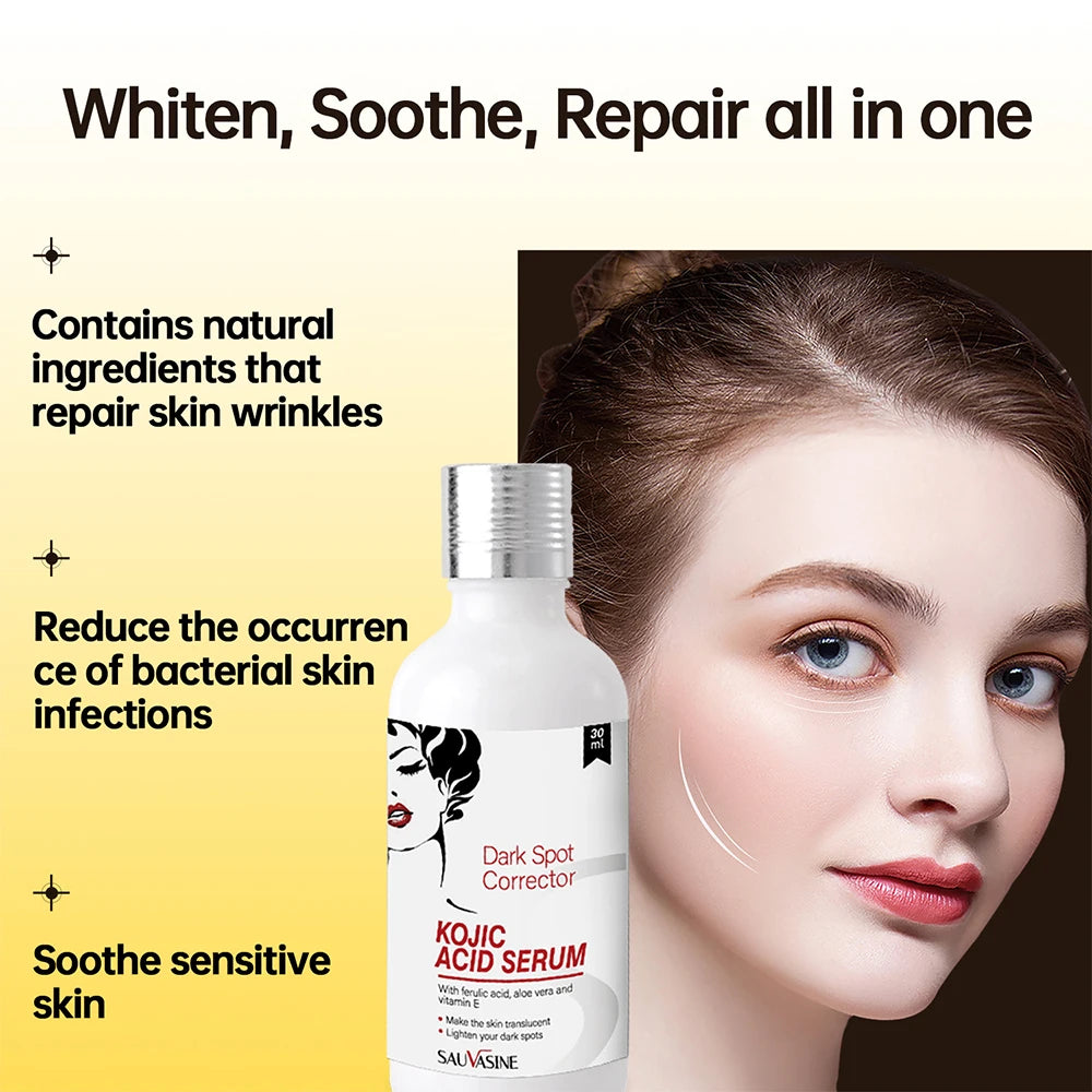 Kojic Acid Whitening Face Cream&Serum Lightening Skin Dark Spots Skin Brightening Firming Facial Moisturizing Cream Clean Soap