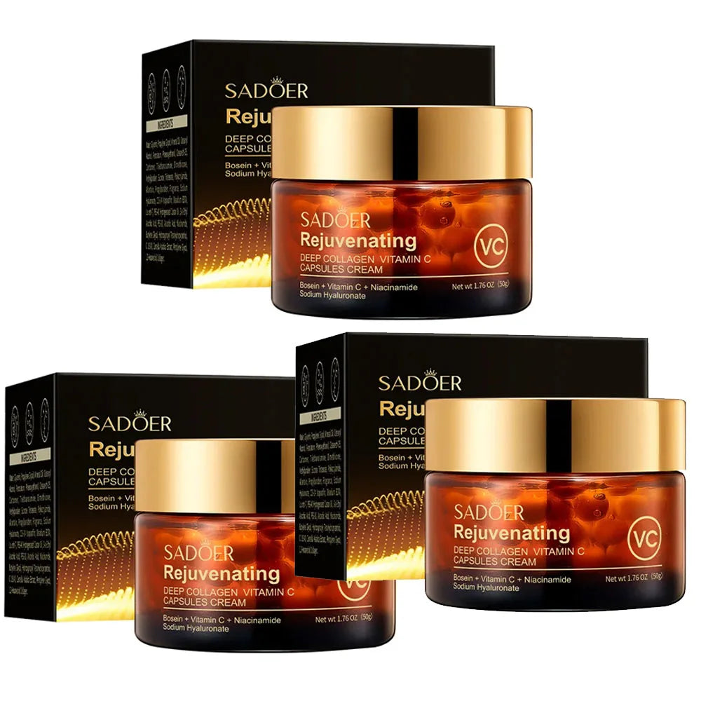 Vitamin C Capsule Cream Collagen Remove Wrinkle Cream Anti-Aging Firming Lifting Fade Fine Lines Moisturizing Brighten Skin Care