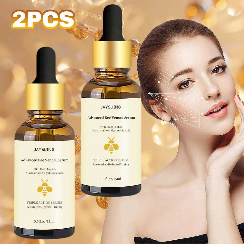 1/2/3bottles Bee Venom Serum Lightens Fine Lines Damaged Skin Facial Repair Dullness Moisturizing Firming Nourishing Facial Skin