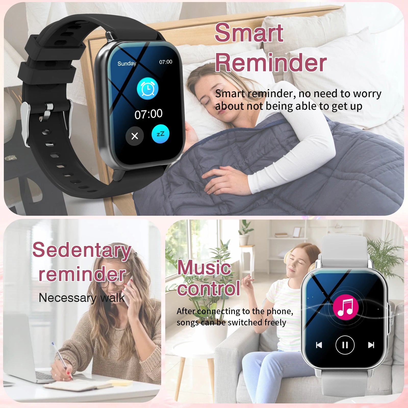 Smart watch, for men and women, wireless calling, fitness tracker, 2.01 inch screen, sports smart watch