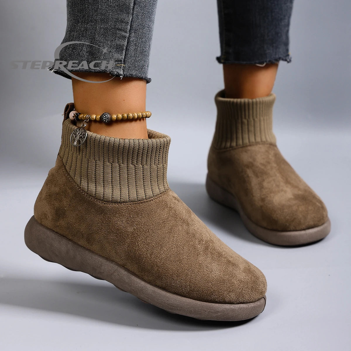 New women's sports boots for autumn and winter, breathable, comfortable, warm, casual short boots and ankle boots