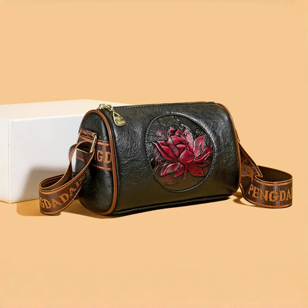 Casual Women Handbag Soft Leather Shoulder Crossbody Bags for Women 2024 New Fashion Print Ladies Messenger Tote Bag