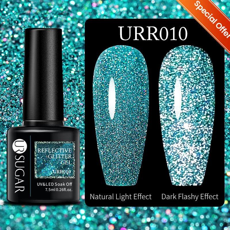UR SUGAR 7.5ml Nude Glitter Color Nail Gel Polish Semi-permanent Varnish Soak Off Nail Art Base Top Coat UV LED Gel Manicure