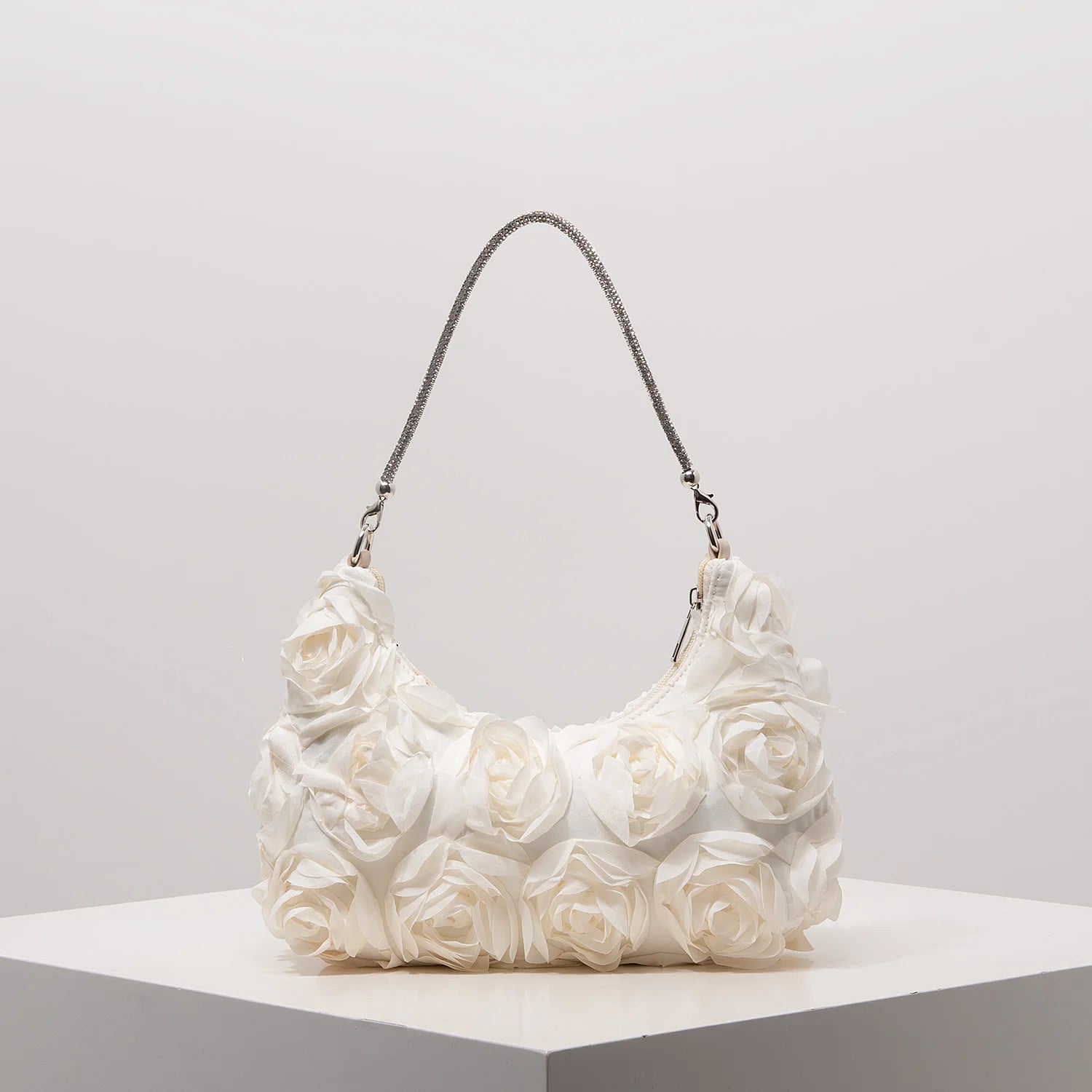 Rose Flower Shoulder Bag, Prom Dresses for Women, Sequin Bag, Luxury Handbag, Elegant Bag for Women, Wedding Items (Random Pattern)