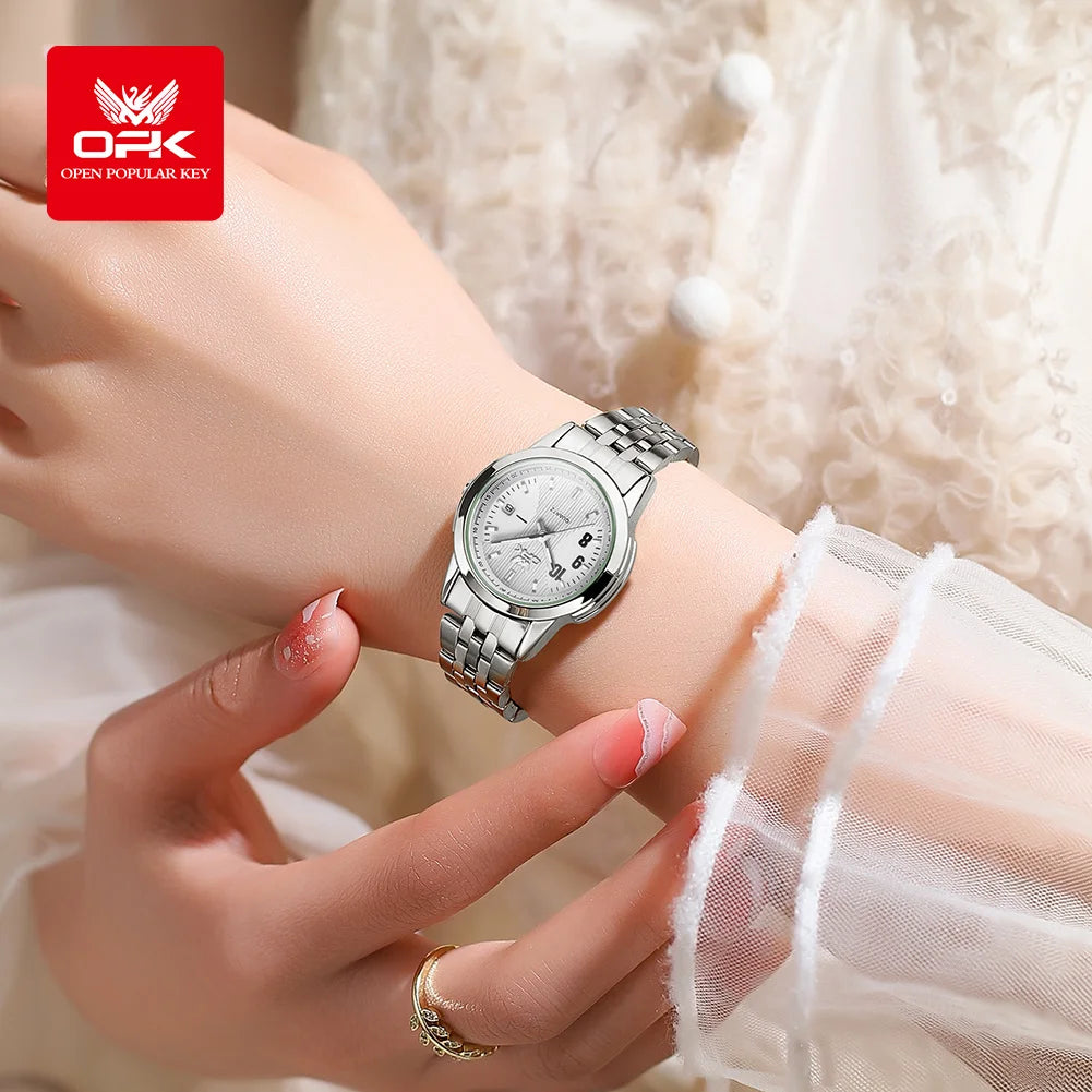 OPK Brand Women's Watch Casual Fashion Luminous Quartz Watch for Women 6021