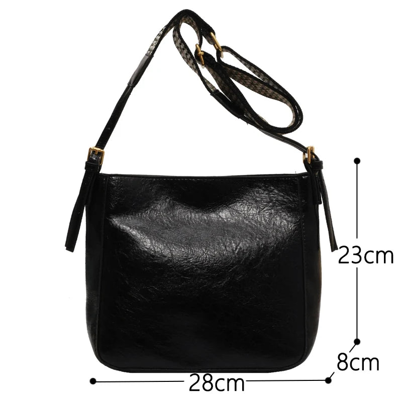 Luxury Solid Color Shoulder Bag High Quality Casual Leather Crossbody Bag Fashion Women's Designer Brand Handbag Travel Bags Sac