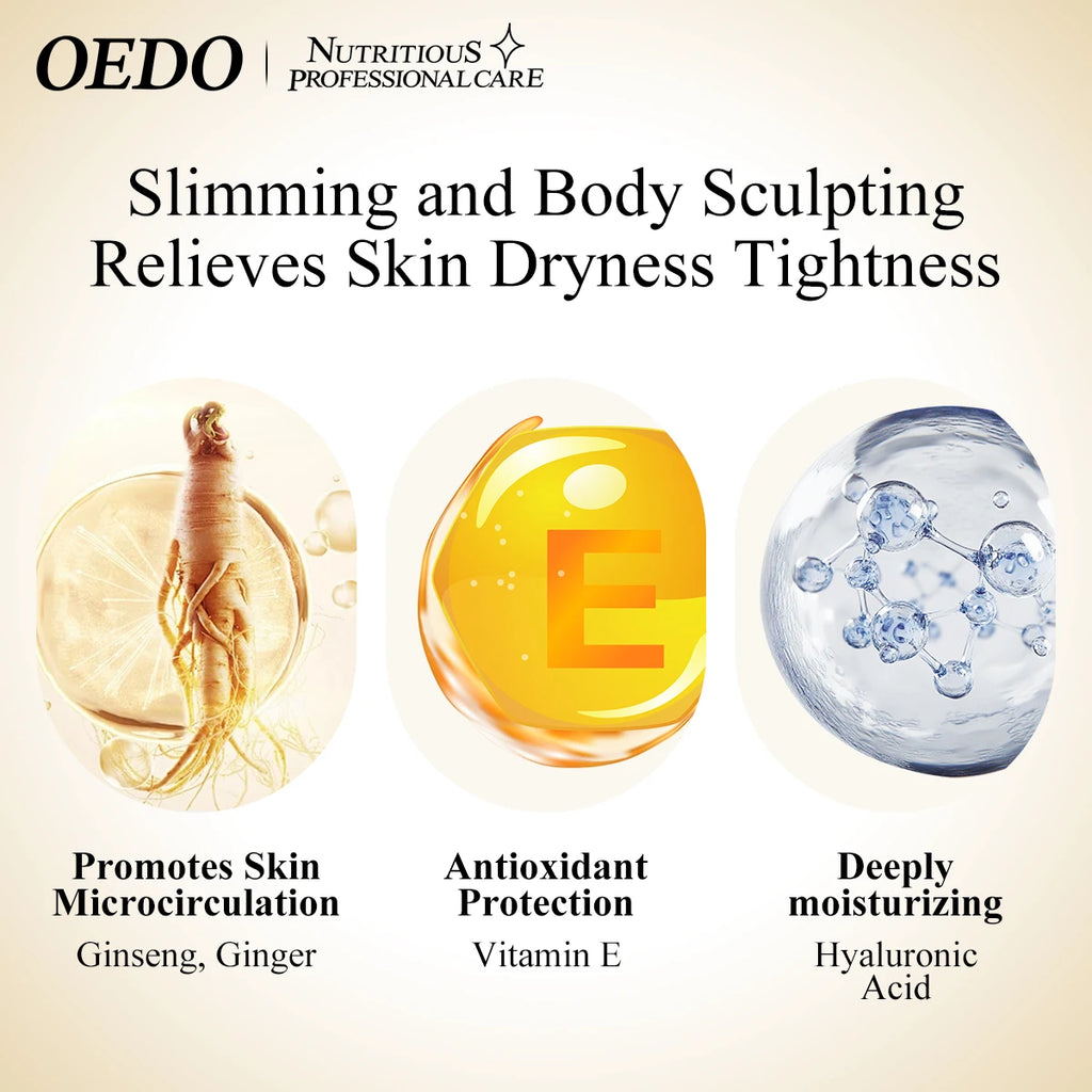 【Local Shipping】Hyaluronic Acid Ginseng Anti Cellulite Shaping Create Body Shaping Cream Fat Burning Belly Skin Tighten Cream