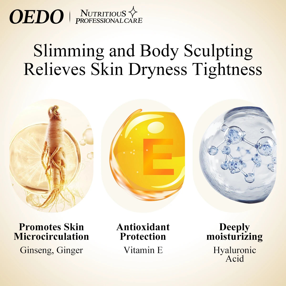 【Local Shipping】Hyaluronic Acid Ginseng Anti Cellulite Shaping Create Body Shaping Cream Fat Burning Belly Skin Tighten Cream