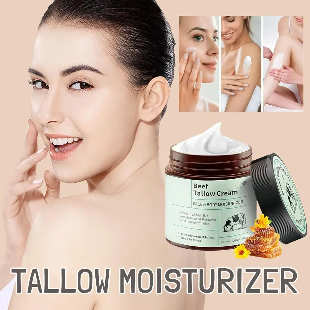 120g Beef Tallow Honey Moisturizer Cream Brightening Rejuvenation Nourishing Hydrating Redness Repair Pore Women's Cosmetics