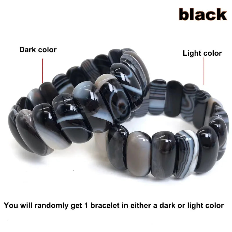 natural botswana agates/Red Blue Sardonyx stone beads bracelet natural gem stone bangle fine jewelry woman for gift wholesale !