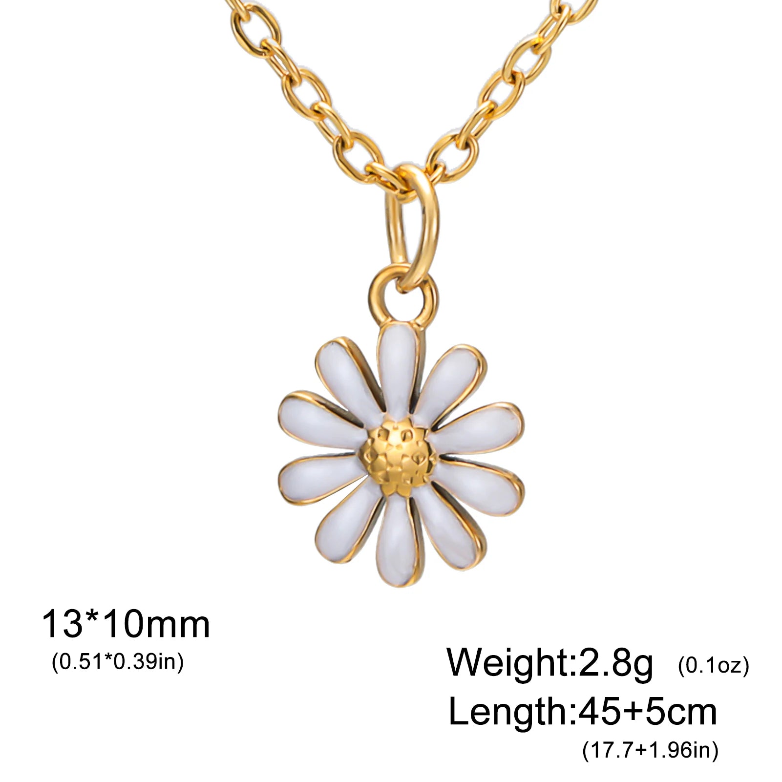 Cazador Plumeria Daisy Mini Flower Necklaces for Women Stainless Steel Gold Color Jewelry Chain Necklace Wholesale 2025 Trend