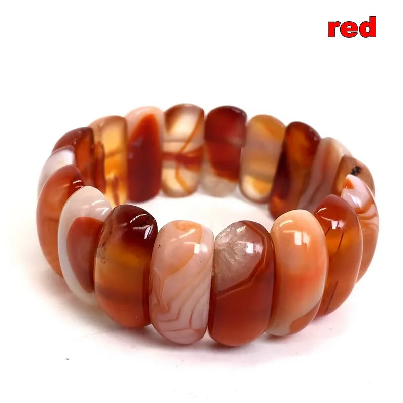 natural botswana agates/Red Blue Sardonyx stone beads bracelet natural gem stone bangle fine jewelry woman for gift wholesale !