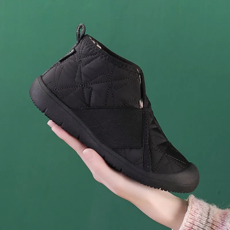 Simple Women Cotton Shoes Plush Warm Womens Snow Boots Lightweight Comfortable Women Casual Shoes in Winter Botines Para Mujeres