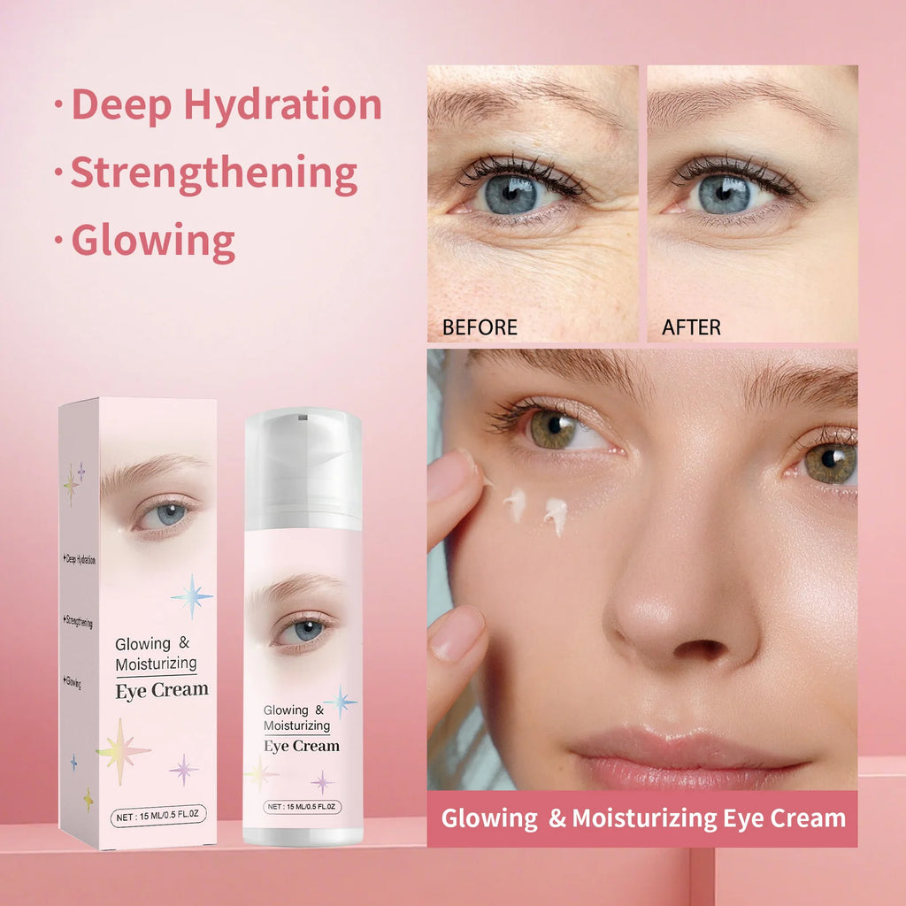 Glowing & Moisturizing Eye Cream - Dark Circle & Fine Line Reduction, Hydrating Eye Treatment with Hyaluronic Acid & Centella