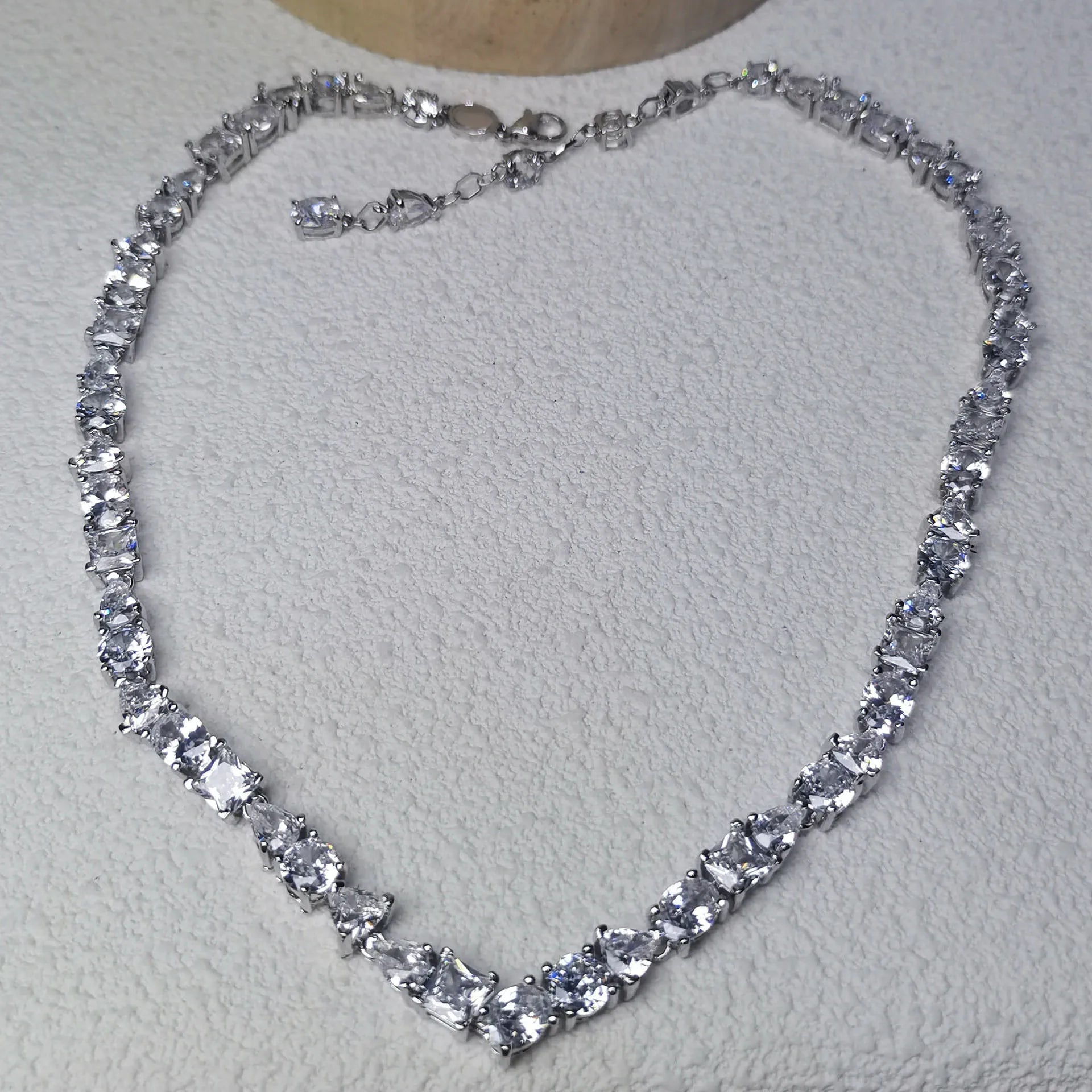 Original Geometric Charms Teardrop Jewelry Necklace Fine Jewelry Set Women Water Drop Bracelet Earrings Ring Romantic Gift