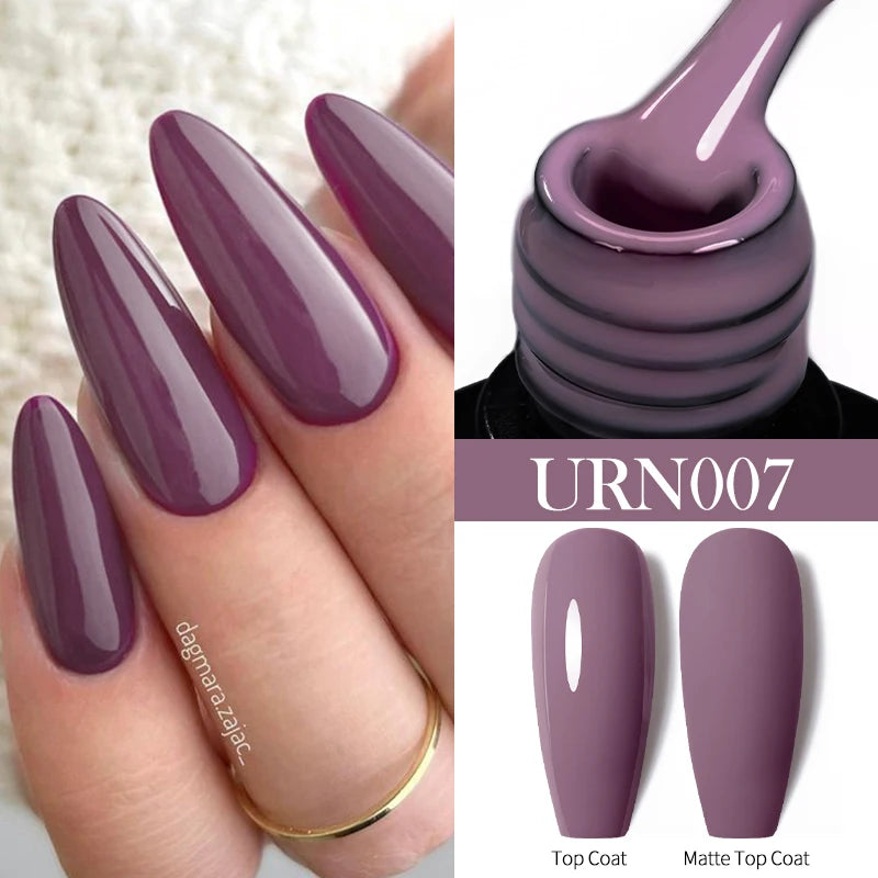 UR SUGAR 7.5ml Nude Glitter Color Nail Gel Polish Semi-permanent Varnish Soak Off Nail Art Base Top Coat UV LED Gel Manicure