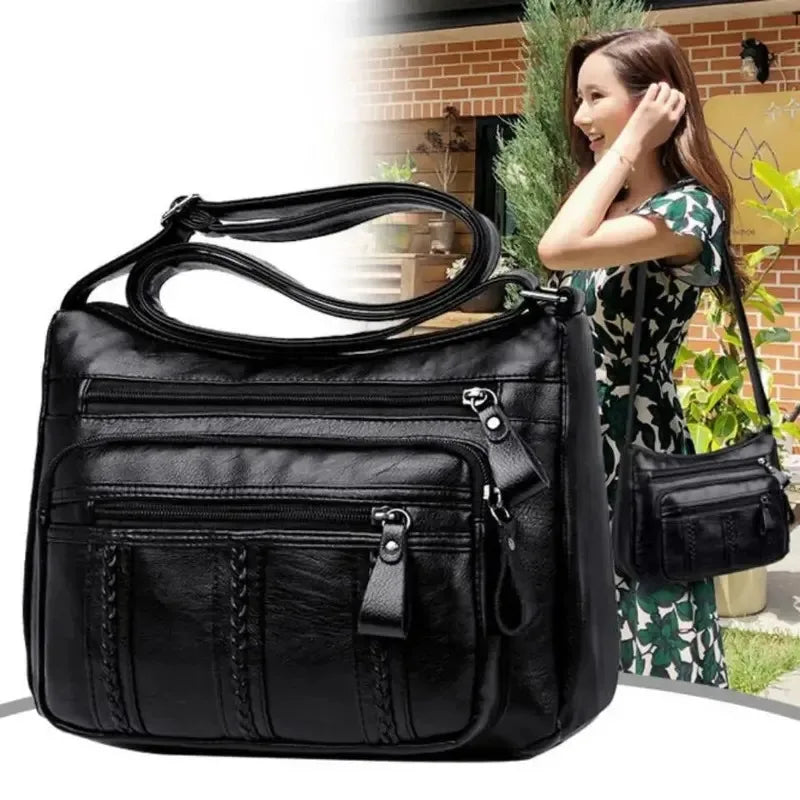 2025 New Large Capacity Middle aged Women's Bag Multi layer Lightweight Mother Bag Crossbody Bag Elderly Bag Shoulder Bag
