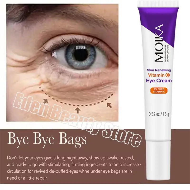 Instant Eye Bag Removal Cream Collagen Anti-Wrinkle Fade Fine Lines Firming Skin Anti Dark Circle Puffiness Brighten Eye Care
