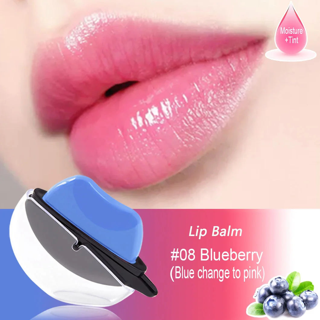 QIBEST Lip-shaped Lipstick Makeup Lazy Lipstick Velvet Matte Moisturizing Lip Gloss Waterproof Non-stick Cup Long Lasting Makeup