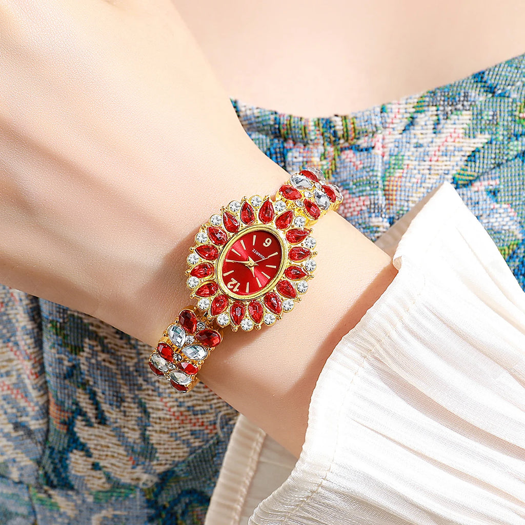 Luxury Rhinestone Women Watches Fashion Bracelet Strap Ladies Quartz Wristwatch Girls Clock Reloj Mujer