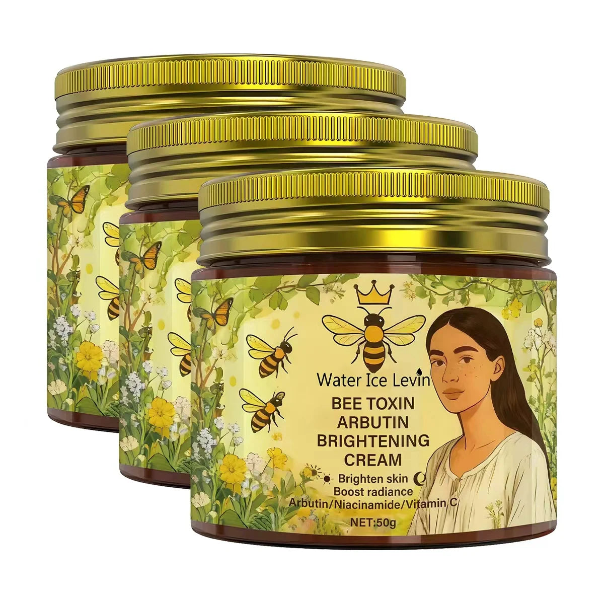 Bee Toxin & Arbutin Brightening Cream | Retinol & Hyaluronic Acid Moisturizer for Soft, Glowing Skin