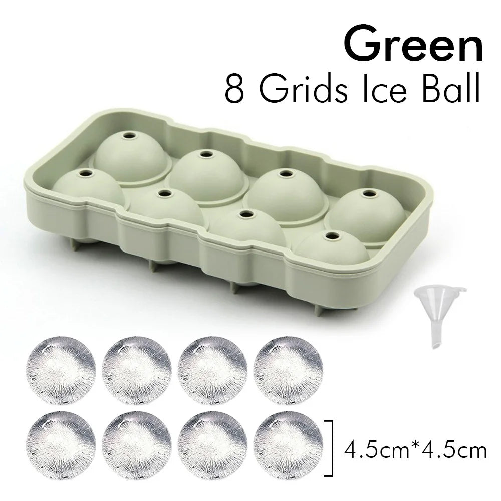 8-Grid Ice Cube Maker Molds Ice Cube Tray Silicone Ice Mold Reusable Ice Mould Ice Cream Tools Kitchen Items Kitchen Accessories